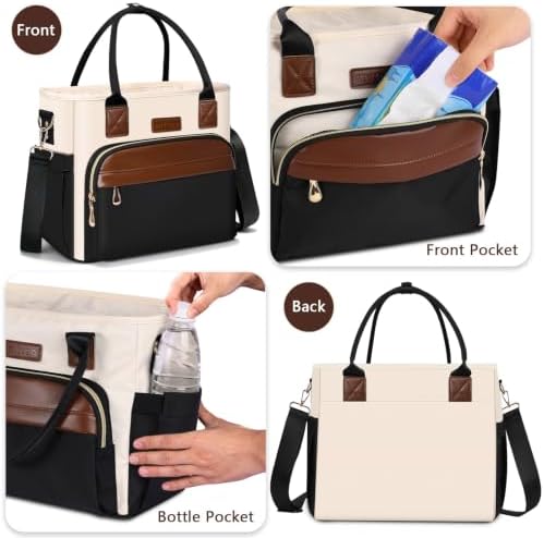 MIYCOO Insulated Lunch Bag Women, Large Tote Lunch Box for work, 18L