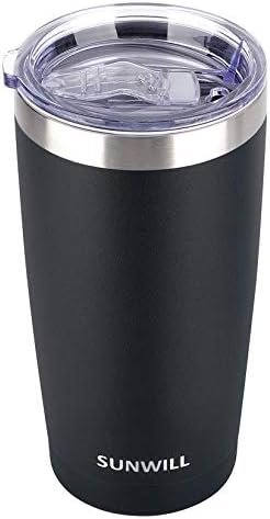 SUNWILL Coffee Tumbler, 20 oz Insulated Travel Mug Stainless Steel