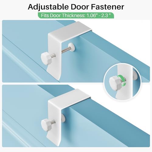 SNTD 8 Tiers Over the Door Organizer, 17" W x 6" D x 69" H, White