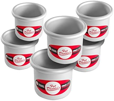 Fat Daddio's PRD-33CASE Anodized Aluminum Round Cake Pans, 3 x 3 inch, Set of 6