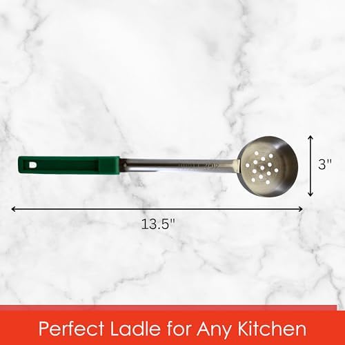 4 oz Slotted Stainless Steel Portion Control Ladle Spoodle - [Pack of 2]