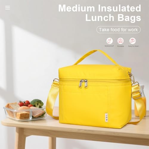 NOL 8L Insulated Lunch Bag for Women, Medium(normal), Yellow