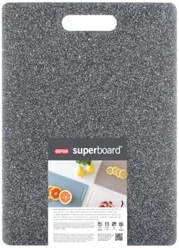 Dexas Superboard Cutting Board with Handle 11 x 14.5 inch Heavy Granite, Kitchen Prep Board, Dishwasher Safe, Non-Porous Poly Surface, Made in USA