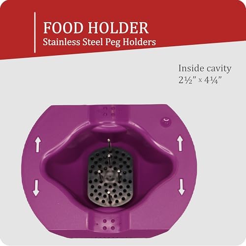 Borner by Reston Lloyd Food Safety Holder for Mandoline Slicers, Cutters & Graters, Protective Finger Guard for Safe Slicing & Grating, Made in Germany, Purple
