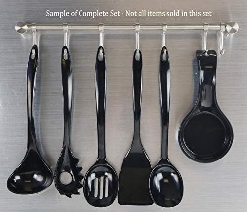 Reston Lloyd Melamine Soup Ladle Kitchen Utensil, Premium Quality Utensil with Heat Resistant Ergonomic Handle, Durable BPA-Free Plastic, 10.5 inch long, 6pc Set, Black