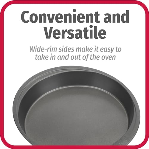 GoodCook Everyday Nonstick Steel Round Cake Pan, 9", Gray (Pack of 2)