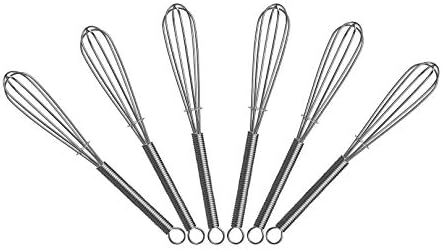 5 inch Mini Wire Whisk 6 Pack - Stainless Steel