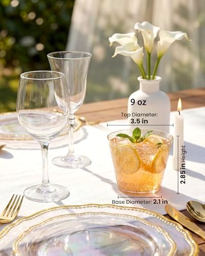 Hioasis Gold Cups, 100 Pack, 9oz, Disposable Party Cups