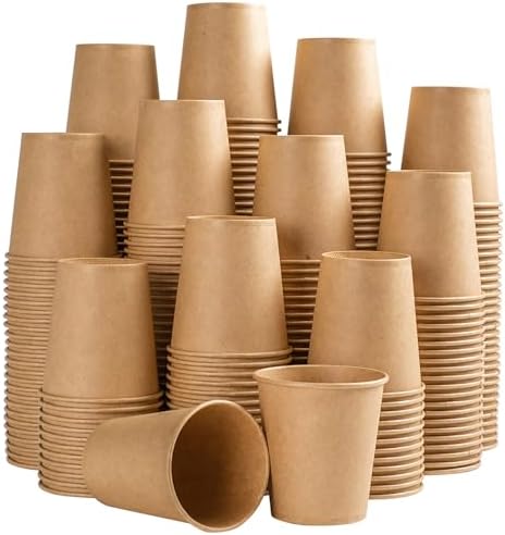 Lamosi 5 oz Paper Cups Disposable - 300 Count, Kraft Paper Cups
