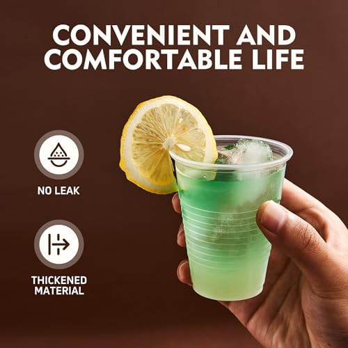 YEEHAW 7 oz Plastic Cups, 500 Pack - Clear Disposable Drinking Water Cups for Cold Beverages, Ideal for Party