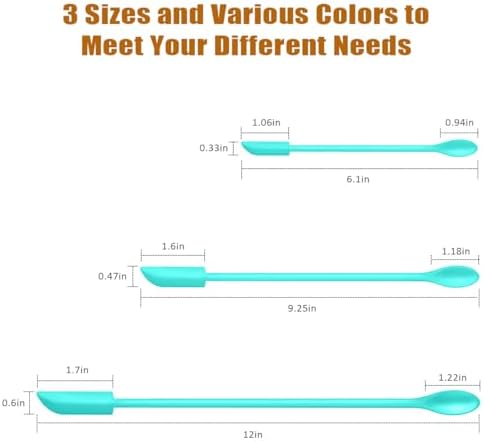 Silicone Spatula Set 6Pcs, Mini Jar Scraper for Makeup & Food