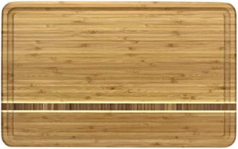 Totally Bamboo Dominica Large Cutting Board with Juice Groove, 20-5/8" x 12-1/2"