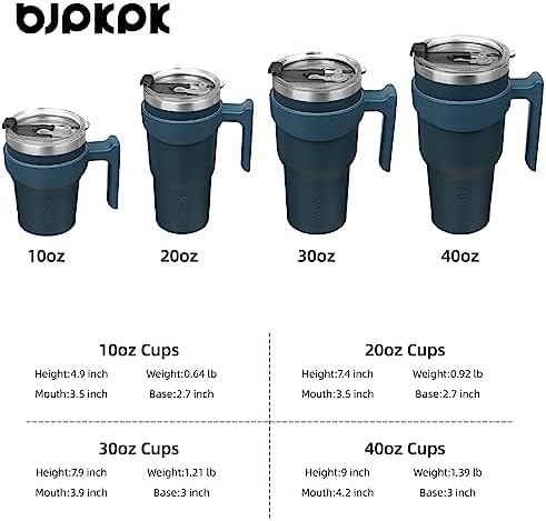 BJPKPK 10 oz Mini Tumbler with Lid, Straw & Handle, Insulated Steel Cup