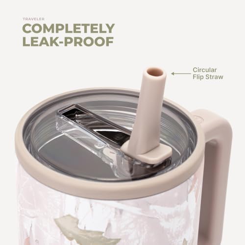HydroJug Traveler 40oz, Insulated Tumbler with Handle & Straw, Camo