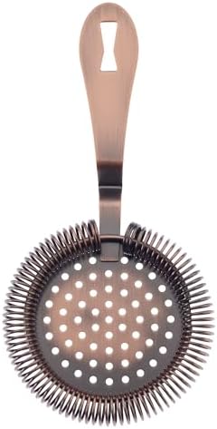 Barfly Deluxe Antique Hawthorne Spring Strainer, Antique Copper