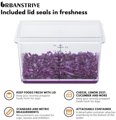 Cheese Grater With Container Box Grater Stainless Steel Kitchen Purple