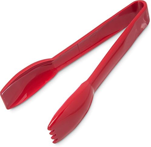 Carlisle FoodService Products 460605 Carly Salad Tong, 6" Salad Tong, Red, 1 Pack