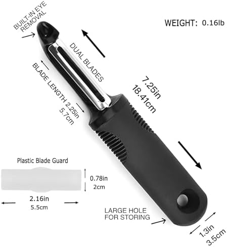Vegetable Peeler,Non-Slip Handle,Sharp Stainless Blade for Potato