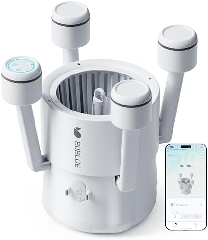BUBLUE F10 Pool Surface Skimmer Robot,Robotic Pool Skimmer,Space White