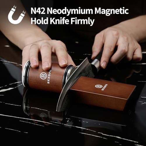 Rolling Knife Sharpener Kit, Knife Sharpening Kit for Kitchen, Walnut