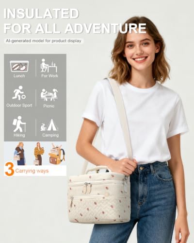 Capolo Lunch Bag for Women Men Insulated Lunch Tote Leakproof Lunchbox Bags