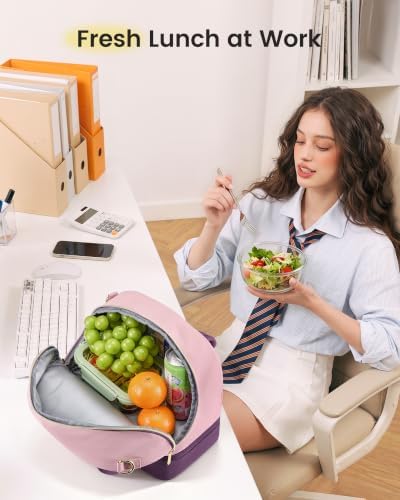 LOVEVOOK Insulated Lunch Bag for Women Men, Cute Fit and Fresh Lunch Box