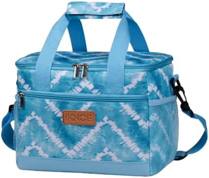 iknoe Insulated Lunch Bag, Foldable 8.5L Cooler Bag for Men & Women, Lunch Box