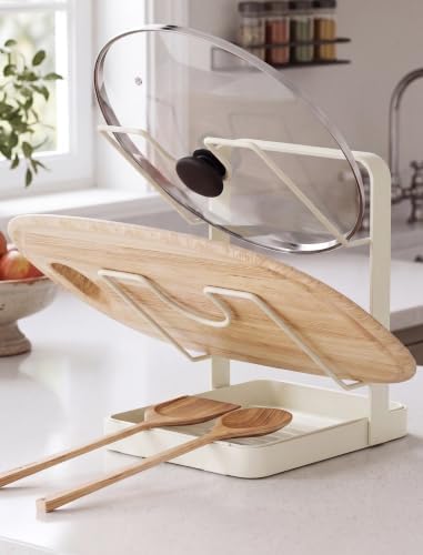 NiHome Pot Lid Holder 2-Tier Iron Kitchen Organizer Stand