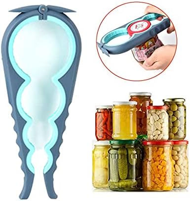 Bottle Opener for Arthritic Hand,Jar Opener for Old People, Children, Women, Those with Weak Hands,Multifunctional Kitchen Gadgets (02-Blue)