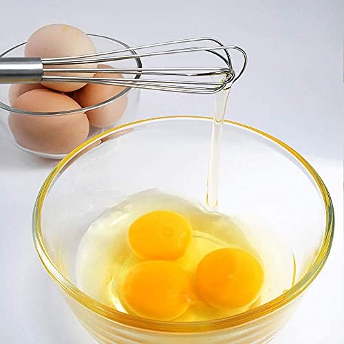 Mini Whisk, Stainless Steel Skinny Small Whisk Egg Beater for Blending, Whisking, Beating, or Stirring