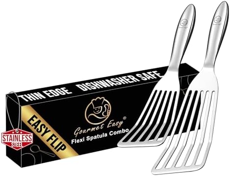 Gourmet Easy Fish Spatula Set, Ultra-Thin Edge for Easy Turning & Flipping