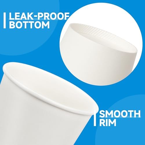 RACETOP Disposable Paper Coffee Cups 16 oz 500 Pack