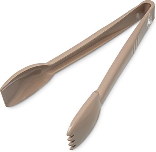 Carlisle FoodService Products 460906 Carly Salad Tong, 9" Salad Tong, Beige, 12 Pack