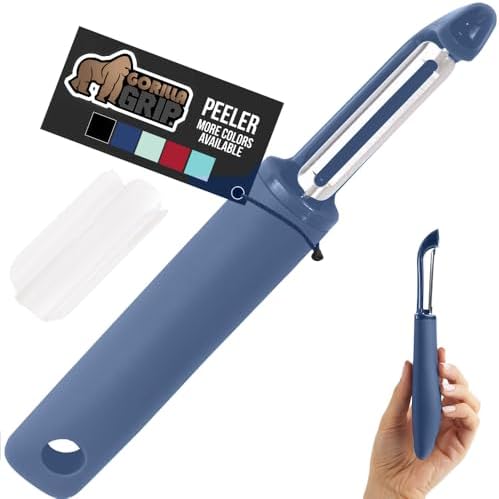 GORILLA GRIP® Patented BPA-Free Vegetable and Potato Peeler, Blue