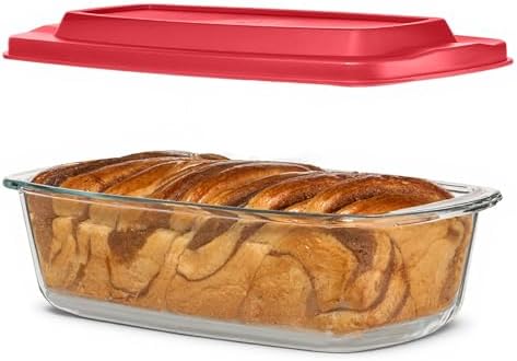 Razab 7.6 Cups / 1800 Ml / 1.9 Qt Glass Meatloaf Baking Pans with Lids