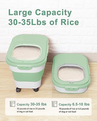 20-30 Lbs Rice Storage Container,Collapsible Food Storage Container