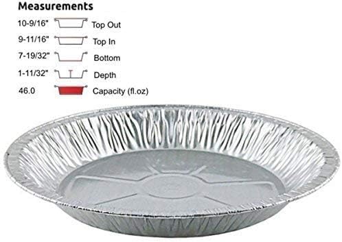 PACTOGO 11" Aluminum Foil Pie Pan Extra-Deep Disposable Tin Plates (Pack of 250)