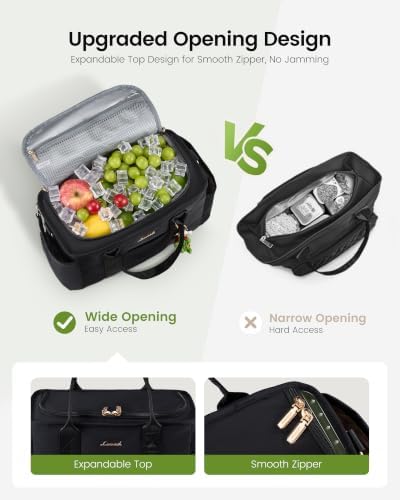 LOVEVOOK Insulated Lunch Bag Women Work,Puffer Adult Lunch Box Women Purple