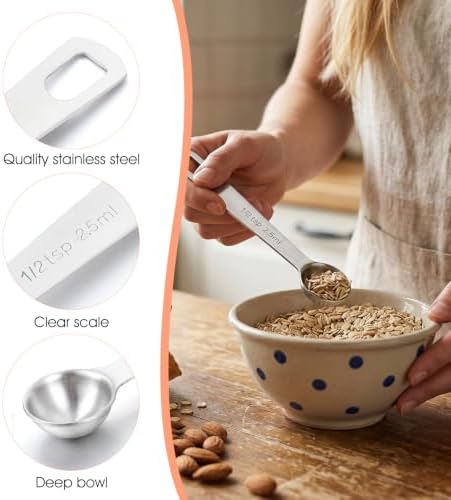6 PCS 1/2 Teaspoon Measuring Spoon, 2.5ml 1/2 Tsp Measuring Spoon