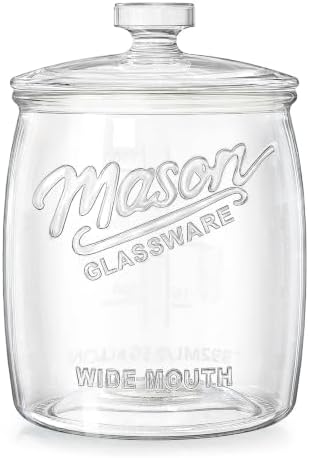 Cookie Jar with Airtight Lids, Half Gallon Glass Jar 1 Pack