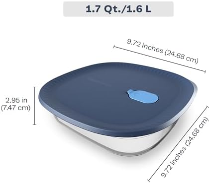 Tupperware Voila Glass Square Food Storage – Baking Dish, 1.7 qt / 1.6 L