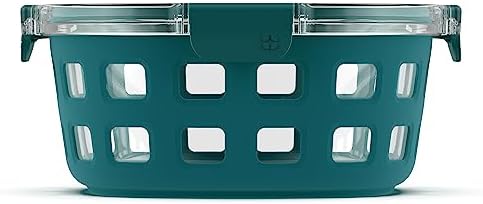 Ello Duraglass 7 Cup Glass Meal Prep Container with Lid, Teal