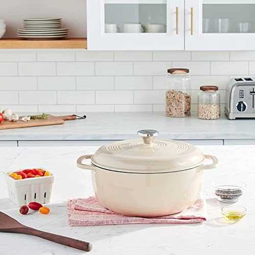 Lodge Essential Enamel Cast Iron Dutch Oven, 3 Quart, Sandalwood