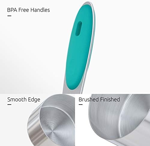 U-Taste Measuring Cups Spoons Set, 18/8 Stainless Steel, 10Pcs, Teal