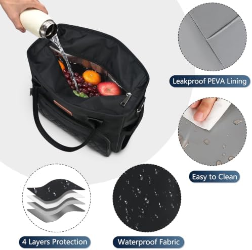MIYCOO Insulated Lunch Bag Men & Women, Large Tote Lunch Box for Work, 18L