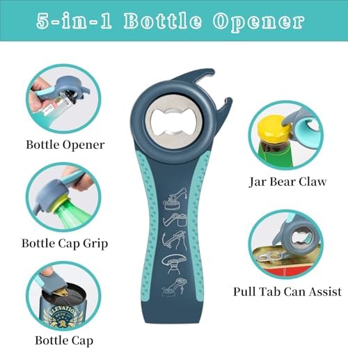 Bloss Jar Opener Can Opener Kitchen Grippers, Multi-use Lid Opener Set