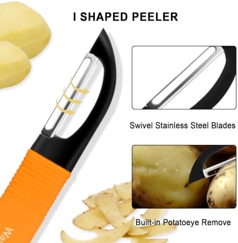 Peelers for Kitchen, Swivel Vegetable Peeler and Y-Shaped Potato Peeler