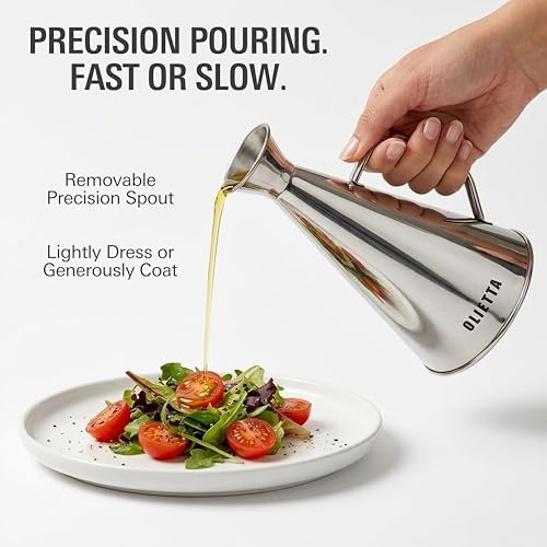 Olive Oil Dispenser Bottle, Copper Stainless Steel Non-Drip Pourer 17 fl oz