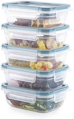 Snapware Total Solutions (3 Cup) Plastic Food Storage Containers Set, Airtight & Leakproof Locking BPA-Free Lids Tupperware, Freezer Dishwasher Microwave Safe (Pack of 10)