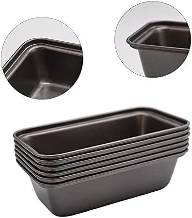 Zddaoole 6 PCS Mini Nonstick Carbon Steel Baking Bread Pan,Mini Loaf Pans,Small Banana Bread Tins,6.2" x 3.2"